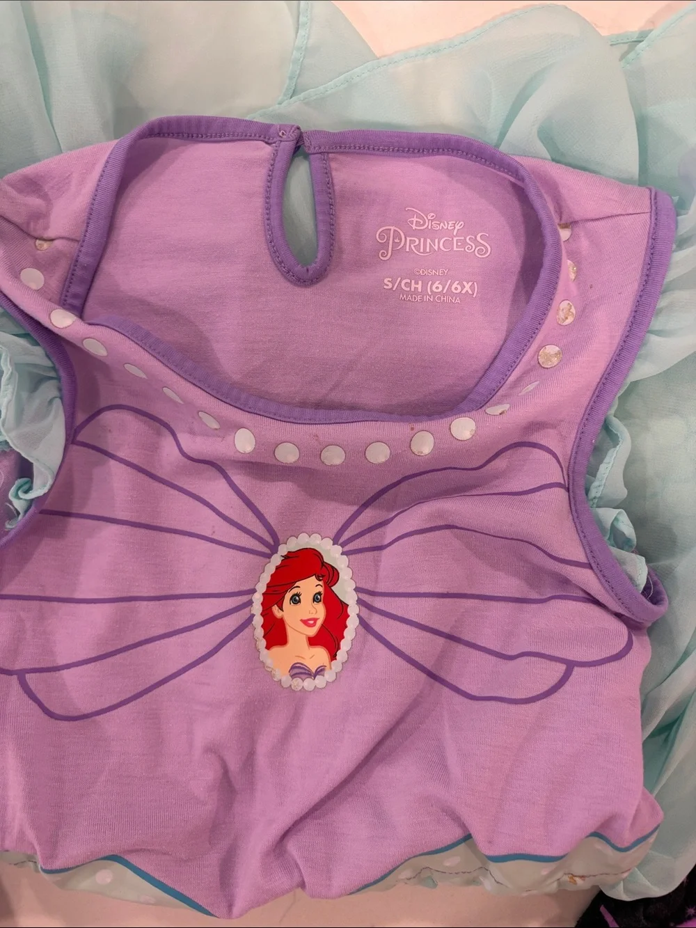 Disney Purple Mermaid & Character Mix Kids Pajama and Night Gown Set
